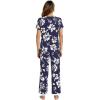 imageWiWi Womens Short Sleeve Pajama Sets Viscose from Bamboo Sleepwear Ladies Soft Loungewear Set Pjs with Pockets SXXLNavy Floral