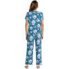 imageWiWi Womens Short Sleeve Pajama Sets Viscose from Bamboo Sleepwear Ladies Soft Loungewear Set Pjs with Pockets SXXLTeal BluePeony