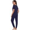 imageWiWi Womens Tracksuit Set Viscose from Bamboo Loungewear 2 Piece Outfit Long Pants Jogger Sets SXXLBnavy