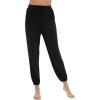 imageWiWi Pajama Pants for Women Lounge Super Soft Joggers Yoga Viscose from Bamboo Bottoms Cooling Pajamas Pant Sweatpants S4XAblack