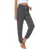 imageWiWi Pajama Pants for Women Lounge Super Soft Joggers Yoga Viscose from Bamboo Bottoms Cooling Pajamas Pant Sweatpants S4XAblack White Stripe
