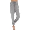 imageWiWi Pajama Pants for Women Lounge Super Soft Joggers Yoga Viscose from Bamboo Bottoms Cooling Pajamas Pant Sweatpants S4XAheather Grey