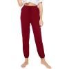 imageWiWi Pajama Pants for Women Lounge Super Soft Joggers Yoga Viscose from Bamboo Bottoms Cooling Pajamas Pant Sweatpants S4XAwine Red
