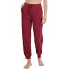 imageWiWi Pajama Pants for Women Lounge Super Soft Joggers Yoga Viscose from Bamboo Bottoms Cooling Pajamas Pant Sweatpants S4XBwine