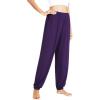 imageWiWi Pajama Pants for Women Lounge Super Soft Joggers Yoga Viscose from Bamboo Bottoms Cooling Pajamas Pant Sweatpants S4XCdark Purple