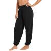 imageWiWi Pajama Pants for Women Lounge Super Soft Joggers Yoga Viscose from Bamboo Bottoms Cooling Pajamas Pant Sweatpants S4XDblack
