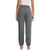 imageWiWi Pajama Pants for Women Lounge Super Soft Joggers Yoga Viscose from Bamboo Bottoms Cooling Pajamas Pant Sweatpants S4XDdark Heather Grey