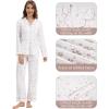 imageWiWi Pajamas for Women Bamboo Viscose Soft Ribbed Sleepwear Button Down Top and Pants 2 Piece Loungewear SXXLAfloral