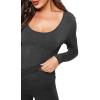imageWiWi Thermal Underwear Set for Women Long Johns Sets Super Warm Base Layer Top Pants Pajamas Set Viscose from Bamboo S3XAcharcoal Heather
