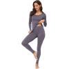 imageWiWi Thermal Underwear Set for Women Long Johns Sets Super Warm Base Layer Top Pants Pajamas Set Viscose from Bamboo S3XAdark Grey