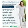 imageWiWi Thermal Underwear Set for Women Long Johns Sets Super Warm Base Layer Top Pants Pajamas Set Viscose from Bamboo S3XAgrey White Stripe
