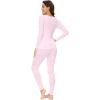 imageWiWi Thermal Underwear Set for Women Long Johns Sets Super Warm Base Layer Top Pants Pajamas Set Viscose from Bamboo S3XApink