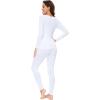 imageWiWi Thermal Underwear Set for Women Long Johns Sets Super Warm Base Layer Top Pants Pajamas Set Viscose from Bamboo S3XApure White