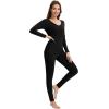 imageWiWi Thermal Underwear Set for Women Long Johns Sets Super Warm Base Layer Top Pants Pajamas Set Viscose from Bamboo S3XBblack