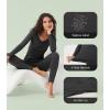 imageWiWi Thermal Underwear Set for Women Long Johns Sets Super Warm Base Layer Top Pants Pajamas Set Viscose from Bamboo S3XBcharcoal Heather