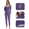 imageWiWi Thermal Underwear Set for Women Long Johns Sets Super Warm Base Layer Top Pants Pajamas Set Viscose from Bamboo S3XBlavender