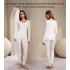 imageWiWi Thermal Underwear Set for Women Long Johns Sets Super Warm Base Layer Top Pants Pajamas Set Viscose from Bamboo S3XBraw White