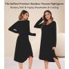 imageWiWi Viscose from Bamboo Nightgowns for Women Soft Long Sleeve Sleep Shirt S4XAblack