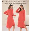 imageWiWi Viscose from Bamboo Nightgowns for Women Soft Long Sleeve Sleep Shirt S4XAcoral