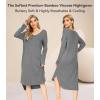 imageWiWi Viscose from Bamboo Nightgowns for Women Soft Long Sleeve Sleep Shirt S4XAdark Heather Grey