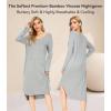 imageWiWi Viscose from Bamboo Nightgowns for Women Soft Long Sleeve Sleep Shirt S4XAheather Grey