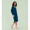 imageWiWi Viscose from Bamboo Nightgowns for Women Soft Long Sleeve Sleep Shirt S4XApeacock Blue