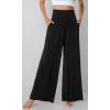 imageWiWi Viscose from Bamboo Womens Pajama Pants Super Soft Wide Leg Palazzo Lounge Yoga Cooling Bottoms with Pockets SXXLAblack