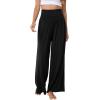 imageWiWi Viscose from Bamboo Womens Pajama Pants Super Soft Wide Leg Palazzo Lounge Yoga Cooling Bottoms with Pockets SXXLAblack