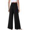 imageWiWi Viscose from Bamboo Womens Pajama Pants Super Soft Wide Leg Palazzo Lounge Yoga Cooling Bottoms with Pockets SXXLAblack