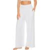 imageWiWi Viscose from Bamboo Womens Pajama Pants Super Soft Wide Leg Palazzo Lounge Yoga Cooling Bottoms with Pockets SXXLAblackraw White