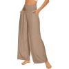 imageWiWi Viscose from Bamboo Womens Pajama Pants Super Soft Wide Leg Palazzo Lounge Yoga Cooling Bottoms with Pockets SXXLAcamel
