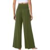 imageWiWi Viscose from Bamboo Womens Pajama Pants Super Soft Wide Leg Palazzo Lounge Yoga Cooling Bottoms with Pockets SXXLAdark Army Green