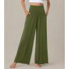 imageWiWi Viscose from Bamboo Womens Pajama Pants Super Soft Wide Leg Palazzo Lounge Yoga Cooling Bottoms with Pockets SXXLAdark Army Green