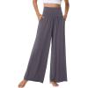 imageWiWi Viscose from Bamboo Womens Pajama Pants Super Soft Wide Leg Palazzo Lounge Yoga Cooling Bottoms with Pockets SXXLAdark Grey