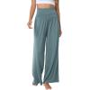 imageWiWi Viscose from Bamboo Womens Pajama Pants Super Soft Wide Leg Palazzo Lounge Yoga Cooling Bottoms with Pockets SXXLAdusty Blue