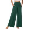 imageWiWi Viscose from Bamboo Womens Pajama Pants Super Soft Wide Leg Palazzo Lounge Yoga Cooling Bottoms with Pockets SXXLAfence Green