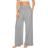 imageWiWi Viscose from Bamboo Womens Pajama Pants Super Soft Wide Leg Palazzo Lounge Yoga Cooling Bottoms with Pockets SXXLAheather Grey