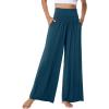imageWiWi Viscose from Bamboo Womens Pajama Pants Super Soft Wide Leg Palazzo Lounge Yoga Cooling Bottoms with Pockets SXXLAink Blue