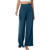 imageWiWi Viscose from Bamboo Womens Pajama Pants Super Soft Wide Leg Palazzo Lounge Yoga Cooling Bottoms with Pockets SXXLAink Blue