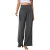 imageWiWi Viscose from Bamboo Womens Pajama Pants Super Soft Wide Leg Palazzo Lounge Yoga Cooling Bottoms with Pockets SXXLAiron Grey