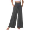 imageWiWi Viscose from Bamboo Womens Pajama Pants Super Soft Wide Leg Palazzo Lounge Yoga Cooling Bottoms with Pockets SXXLAiron Grey
