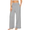 imageWiWi Viscose from Bamboo Womens Pajama Pants Super Soft Wide Leg Palazzo Lounge Yoga Cooling Bottoms with Pockets SXXLAlight Grey