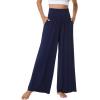 imageWiWi Viscose from Bamboo Womens Pajama Pants Super Soft Wide Leg Palazzo Lounge Yoga Cooling Bottoms with Pockets SXXLAnavy
