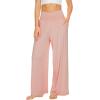 imageWiWi Viscose from Bamboo Womens Pajama Pants Super Soft Wide Leg Palazzo Lounge Yoga Cooling Bottoms with Pockets SXXLApeach Pink