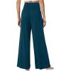 imageWiWi Viscose from Bamboo Womens Pajama Pants Super Soft Wide Leg Palazzo Lounge Yoga Cooling Bottoms with Pockets SXXLApeacock Bluecharcoal Heather