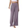imageWiWi Viscose from Bamboo Womens Pajama Pants Super Soft Wide Leg Palazzo Lounge Yoga Cooling Bottoms with Pockets SXXLAviolet