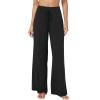 imageWiWi Viscose from Bamboo Womens Pajama Pants Super Soft Wide Leg Palazzo Lounge Yoga Cooling Bottoms with Pockets SXXLBblack