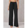 imageWiWi Viscose from Bamboo Womens Pajama Pants Super Soft Wide Leg Palazzo Lounge Yoga Cooling Bottoms with Pockets SXXLBblack