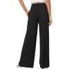 imageWiWi Viscose from Bamboo Womens Pajama Pants Super Soft Wide Leg Palazzo Lounge Yoga Cooling Bottoms with Pockets SXXLBblack