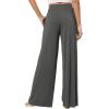imageWiWi Viscose from Bamboo Womens Pajama Pants Super Soft Wide Leg Palazzo Lounge Yoga Cooling Bottoms with Pockets SXXLBiron Grey